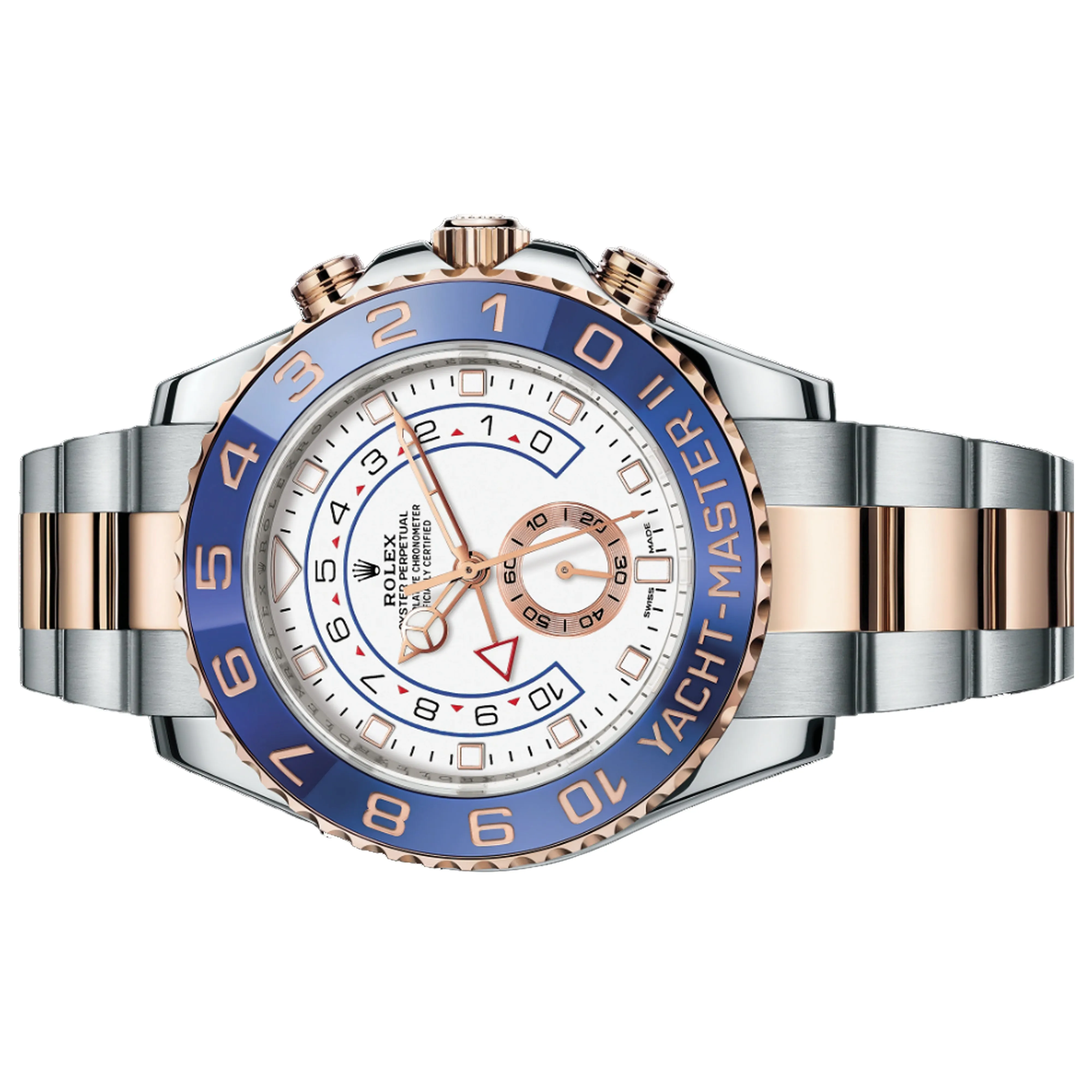 Rolex 116681 Steel & Rosgold Yacht-Master II 44 Watch 2018 - White Dial