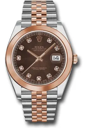 Rolex Steel and Everose Rolesor Datejust 41mm Watch 126301 choij