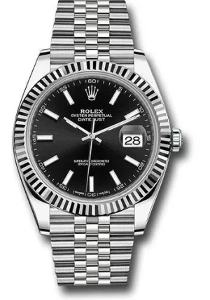Rolex Steel and White Gold Rolesor Datejust 41mm Watch 126334 bkij