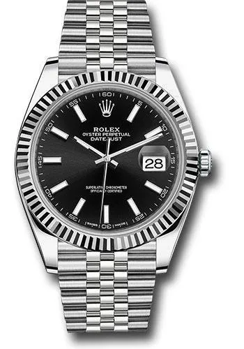 Rolex Steel and White Gold Rolesor Datejust 41mm Watch 126334 bkij