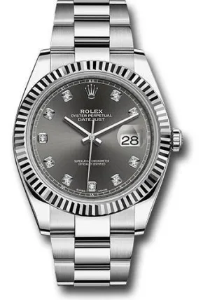 Rolex Steel and White Gold Rolesor Datejust 41mm Watch 126334 dkrdo