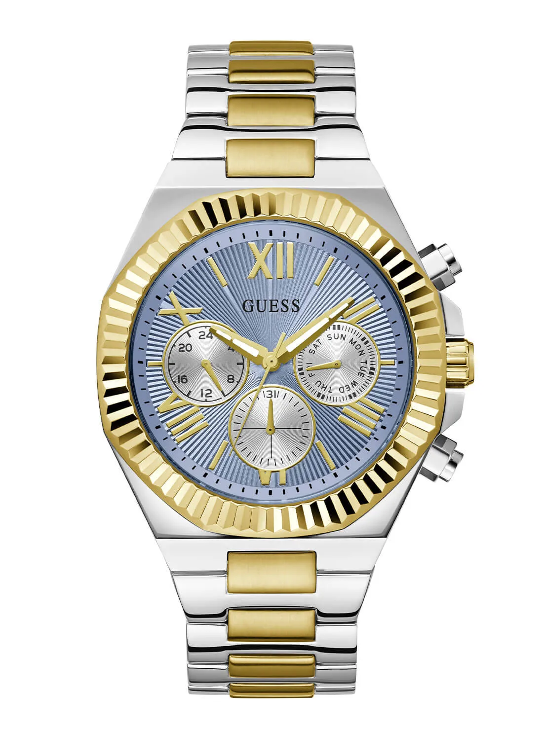 Silver and Gold Equity Blue Link Watch