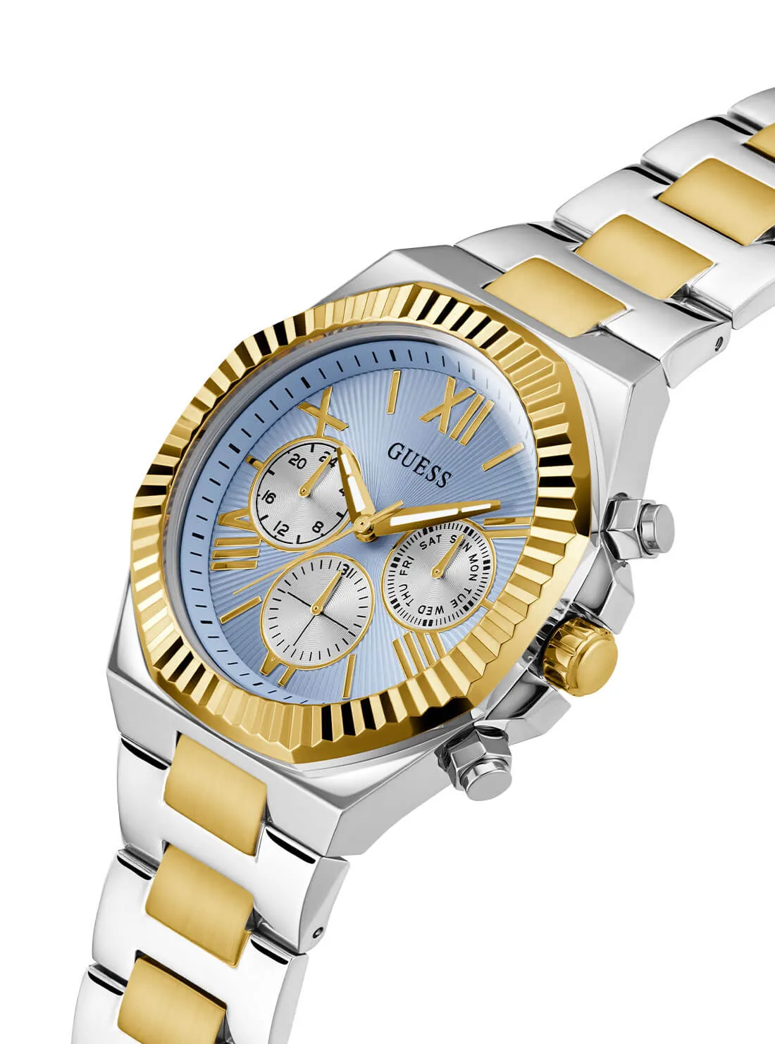 Silver and Gold Equity Blue Link Watch