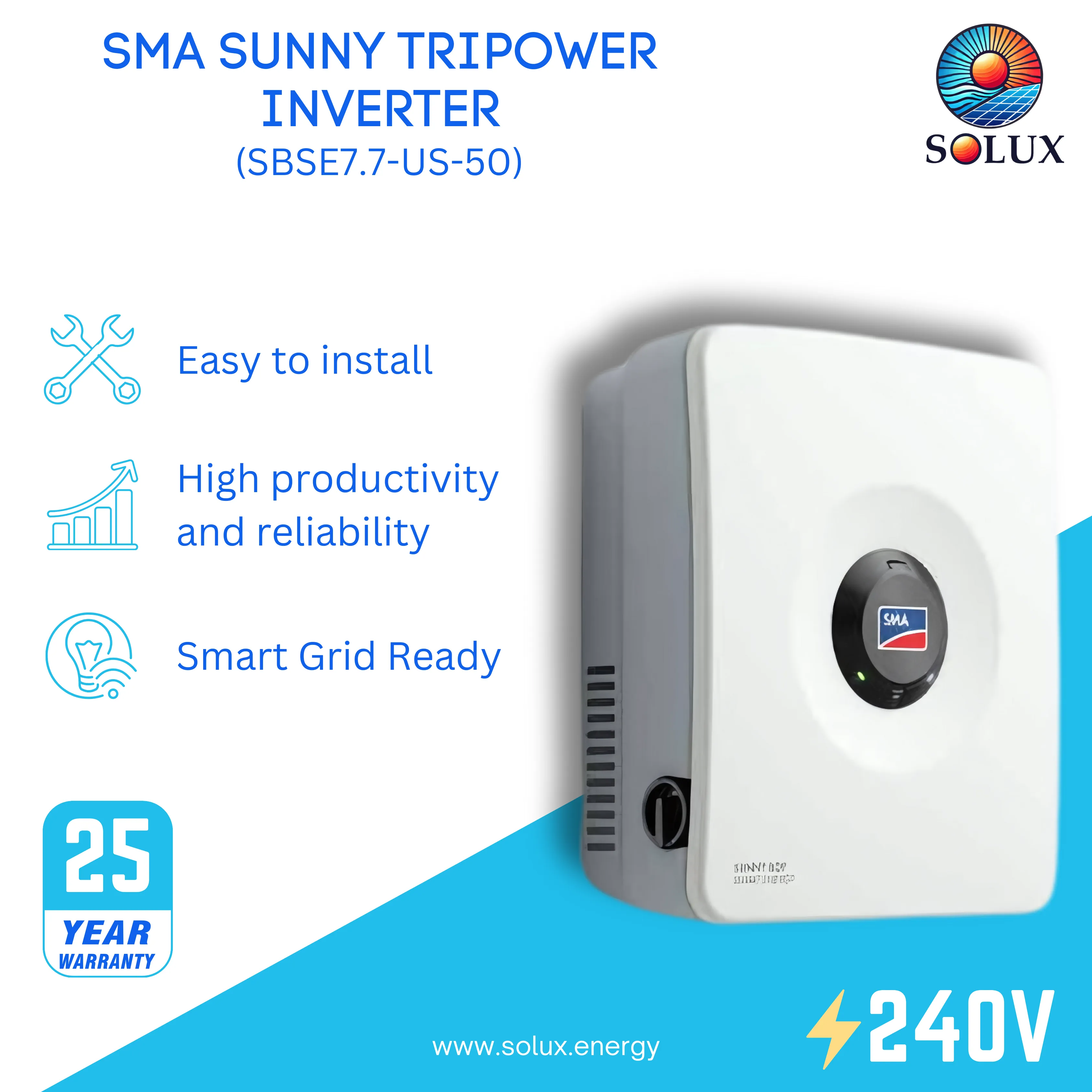 SMA Sunny Boy Smart Energy SBSE7.7-US-50 7.7kW Hybrid Inverter