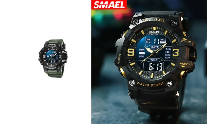 SMAEL Water Resistant Men's Sport Smart Watch