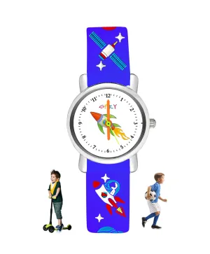 Spiky Round Unicorn Strap Analog Watch - Blue