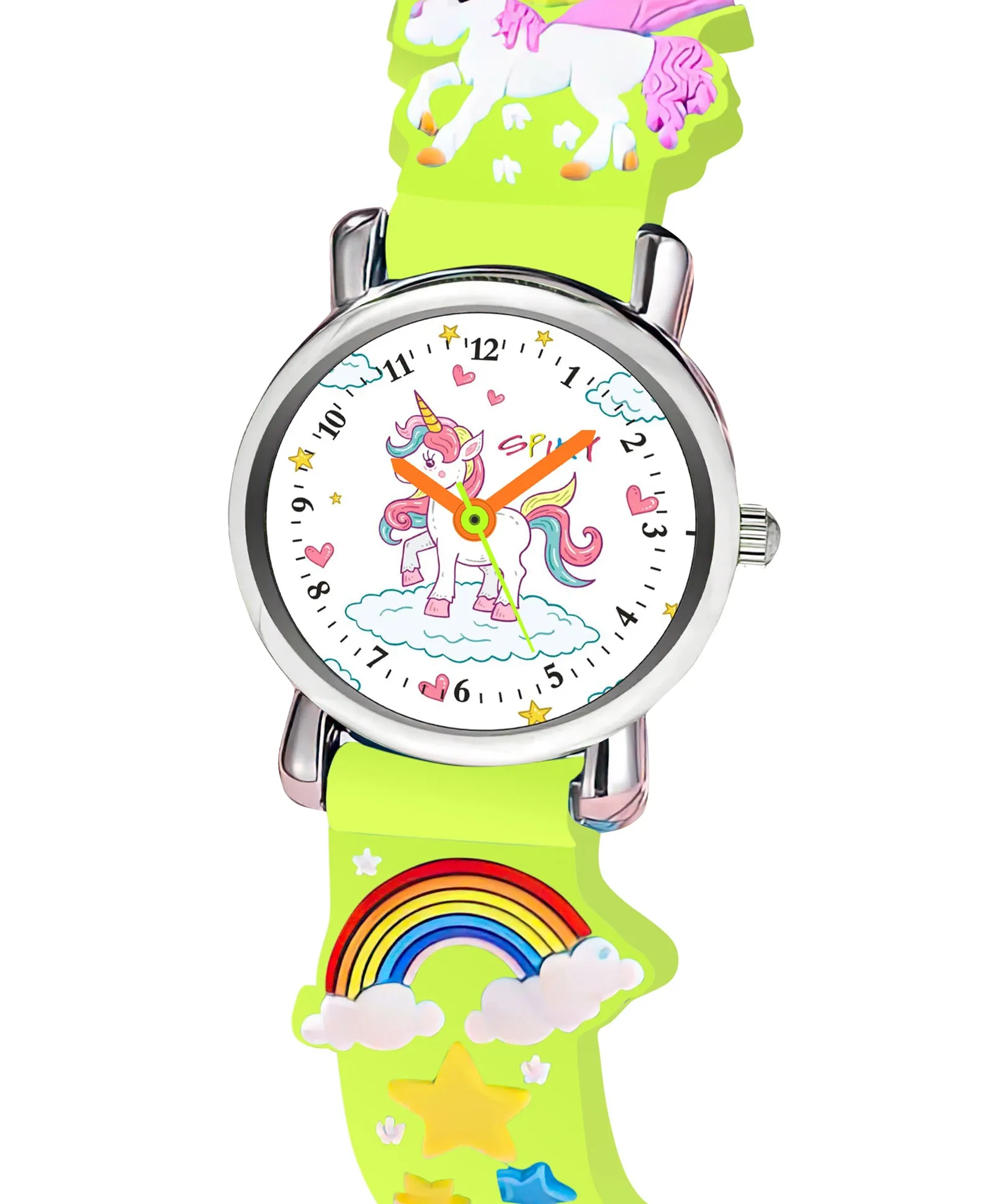 Spiky Round Unicorn Strap Analog Watch - Blue