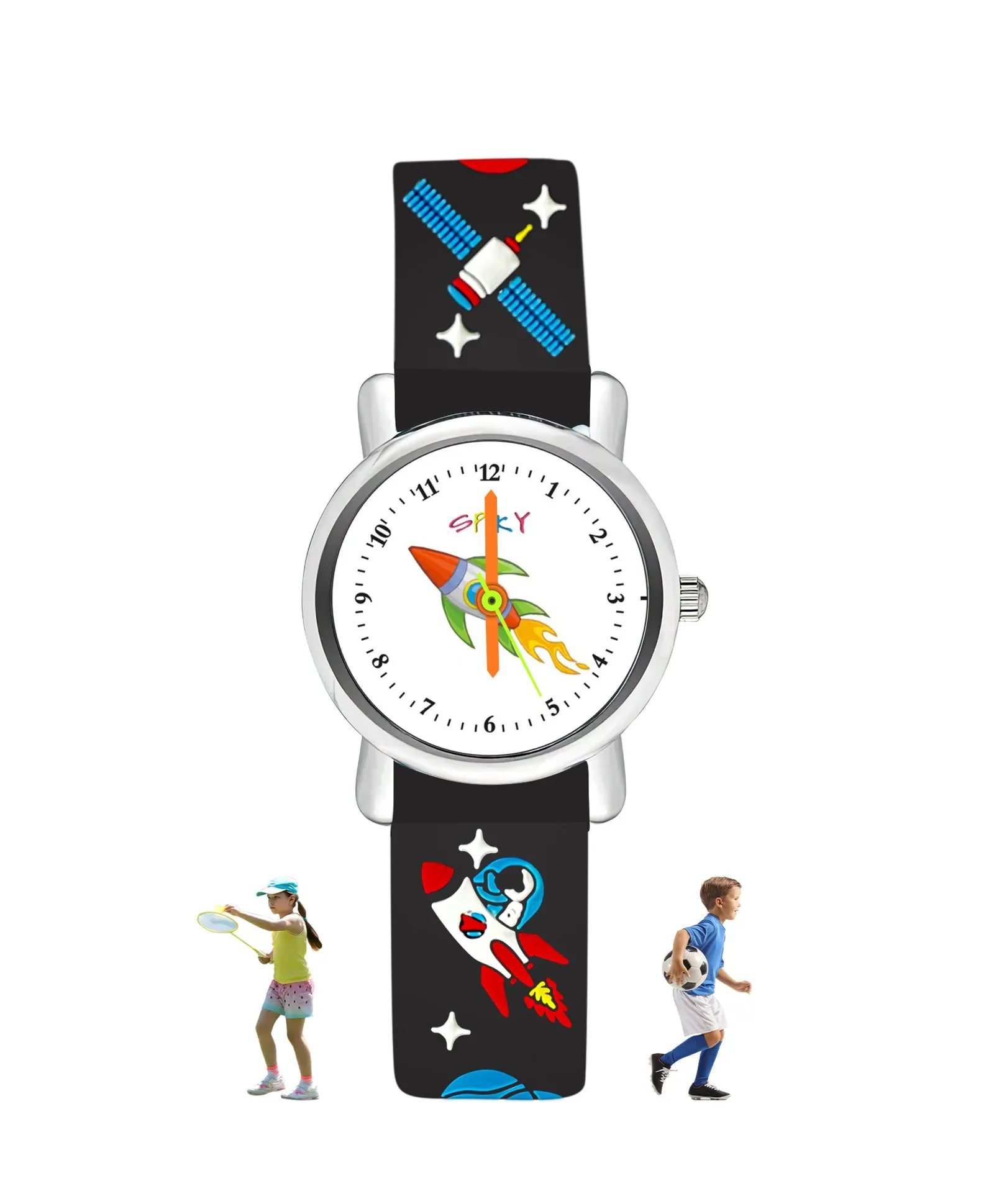 Spiky Round Unicorn Strap Analog Watch - Red