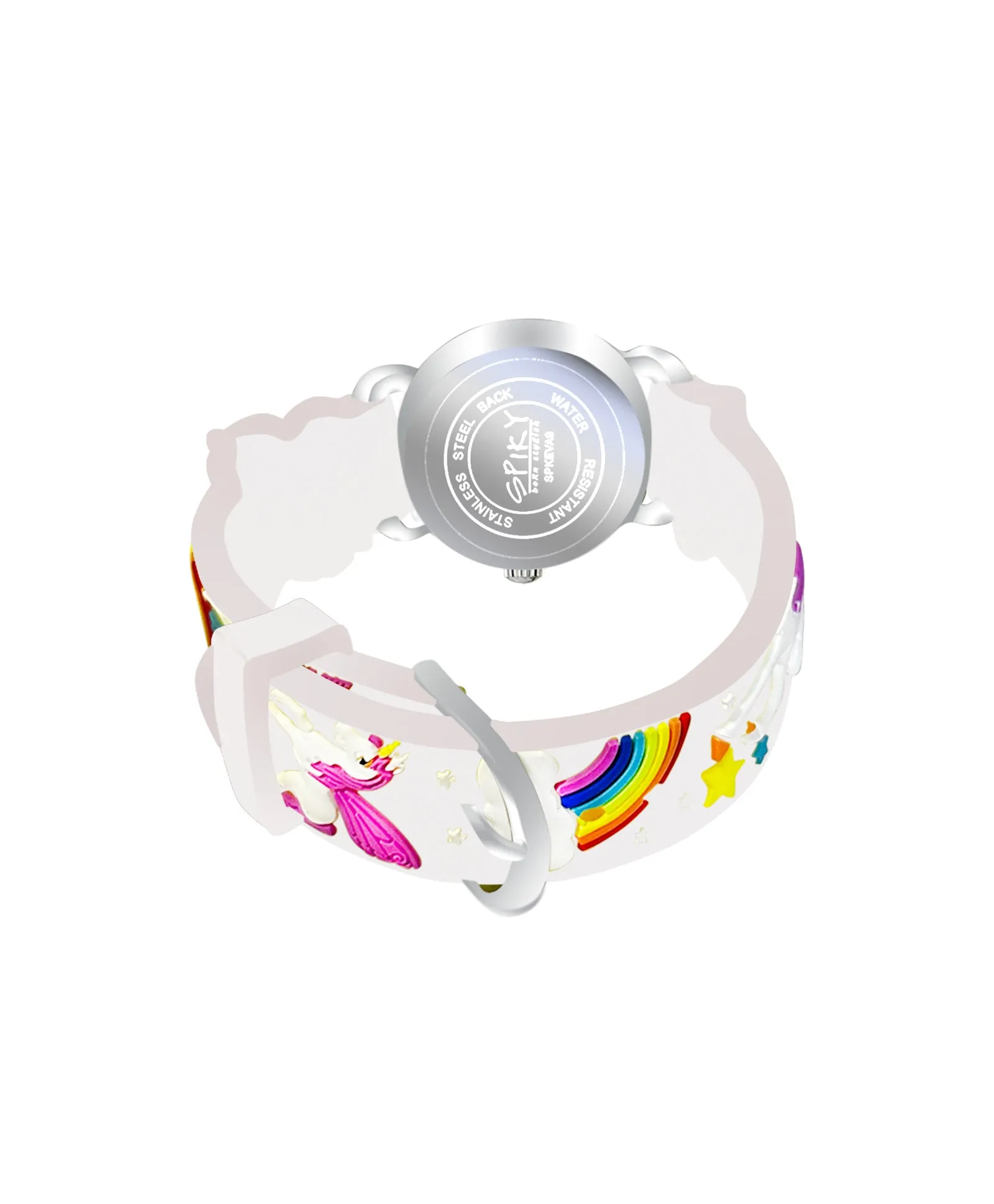 Spiky Round Unicorn Strap Analog Watch - Red