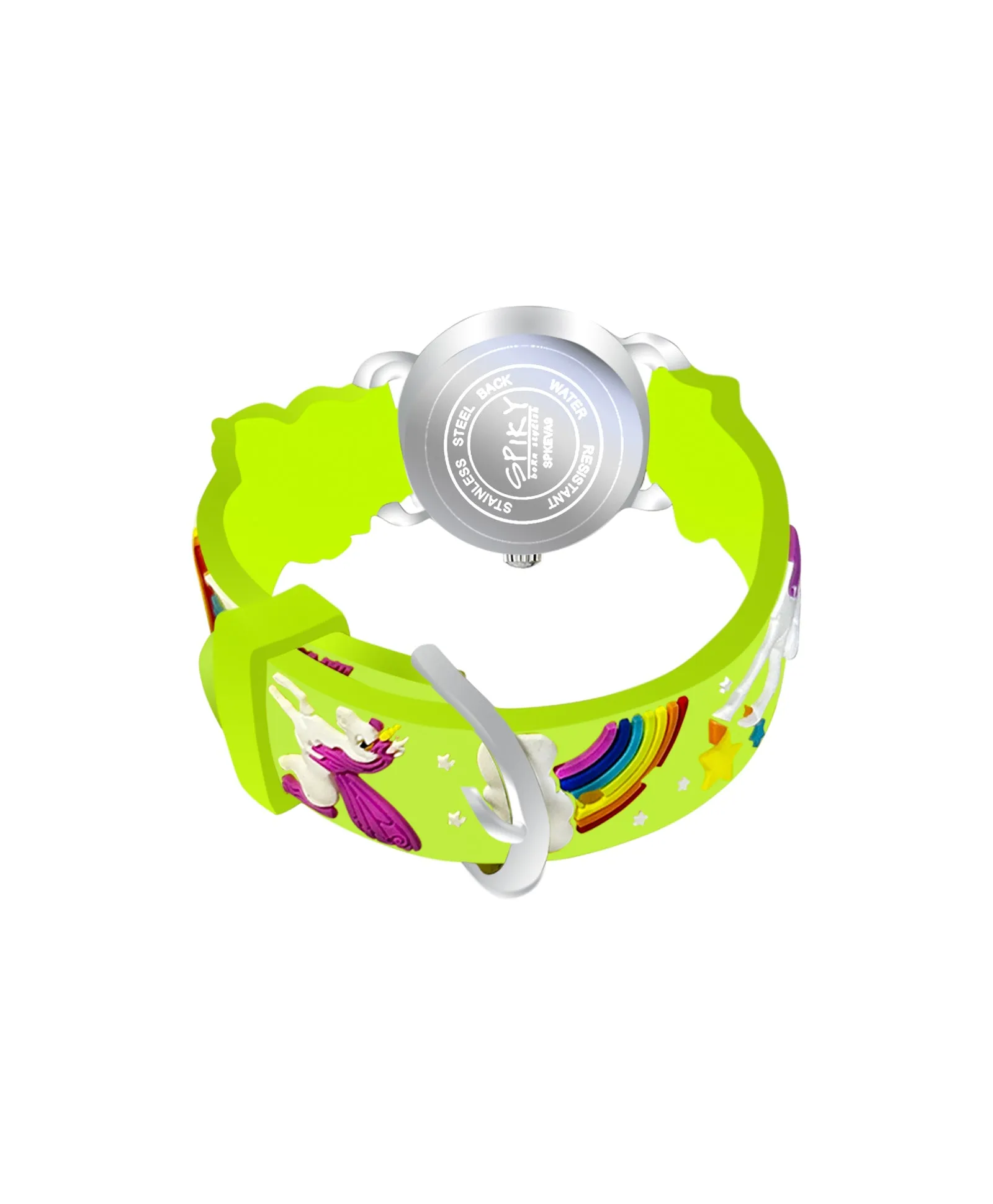 Spiky Round Unicorn Strap Analog Watch - Red