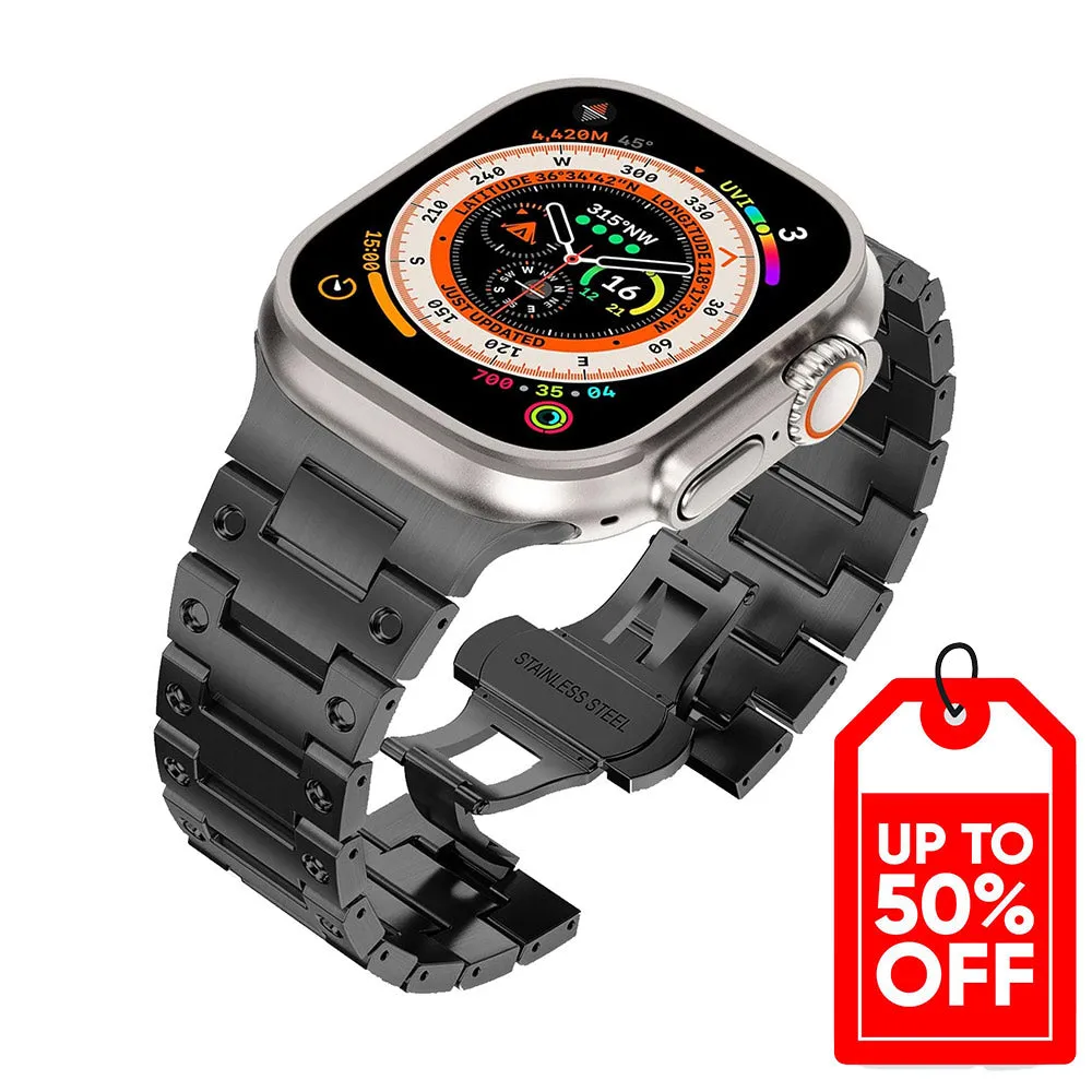 Stainless Steel Metal Chain Watch Band Compatible with Apple Watch Strap