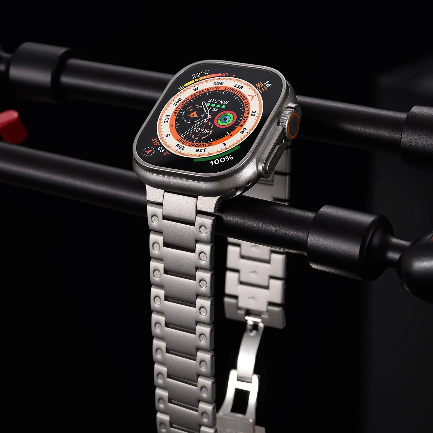 Stainless Steel Metal Chain Watch Band Compatible with Apple Watch Strap