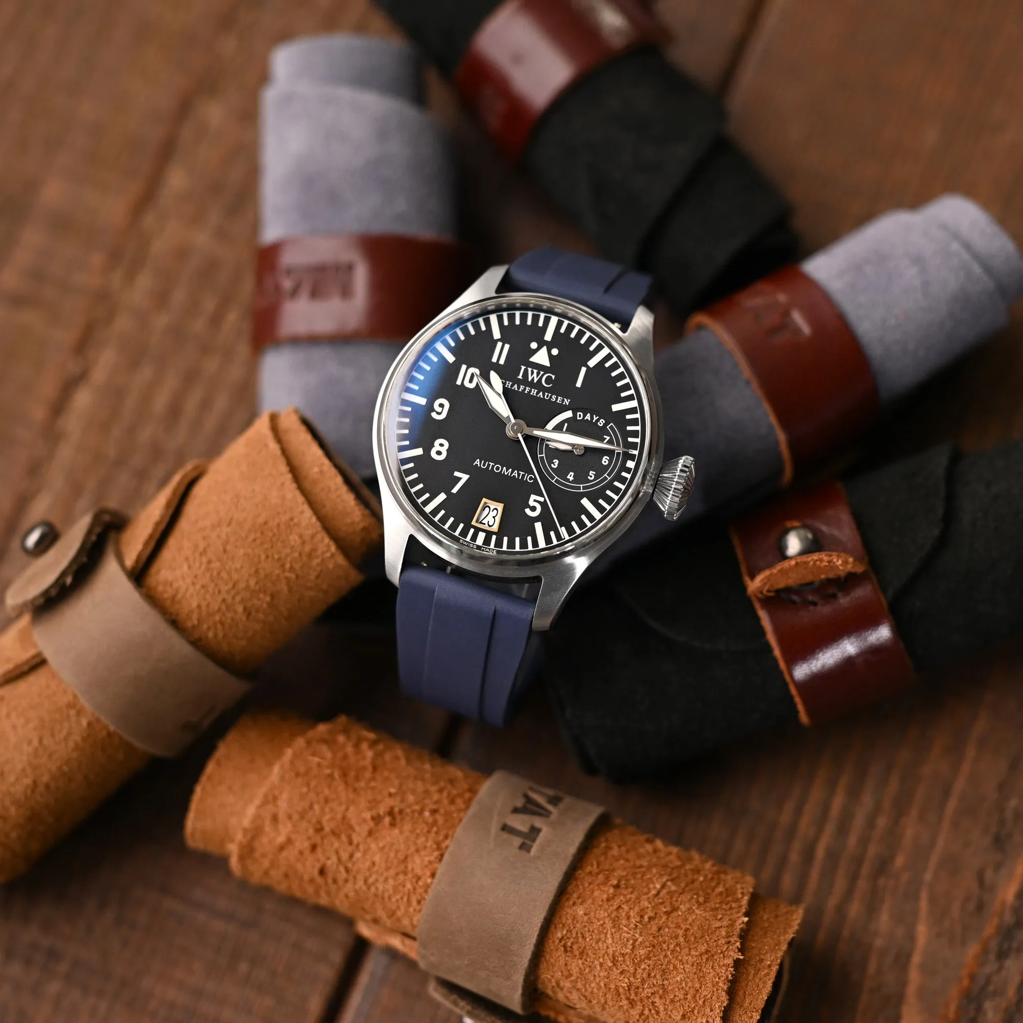 StrapXPro - DT01U Quick Release Universal Cut To Fit FKM Rubber Strap, Navy Blue
