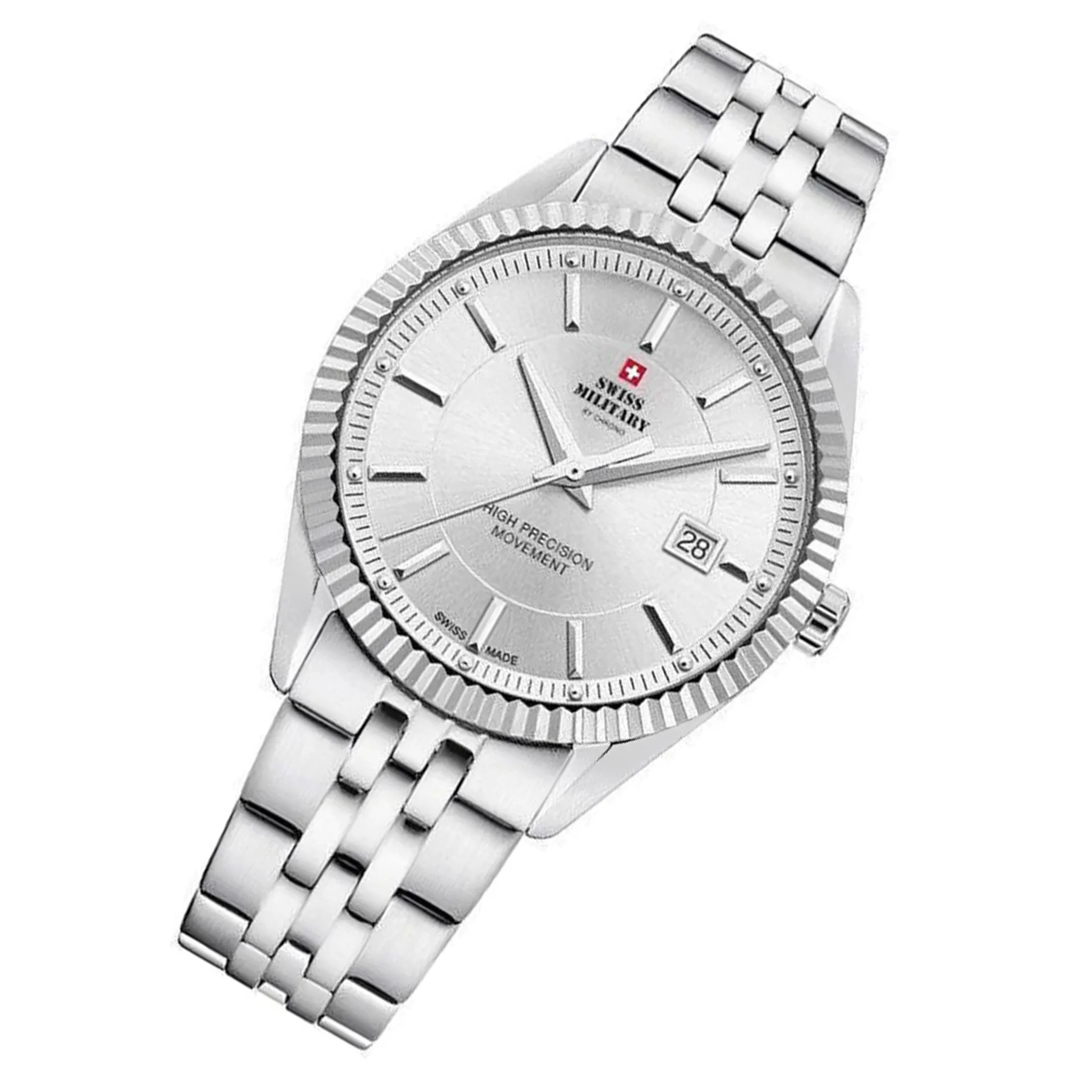 Swiss Military Stainless Steel Silver Dial Men's Watch  - SM34065.02