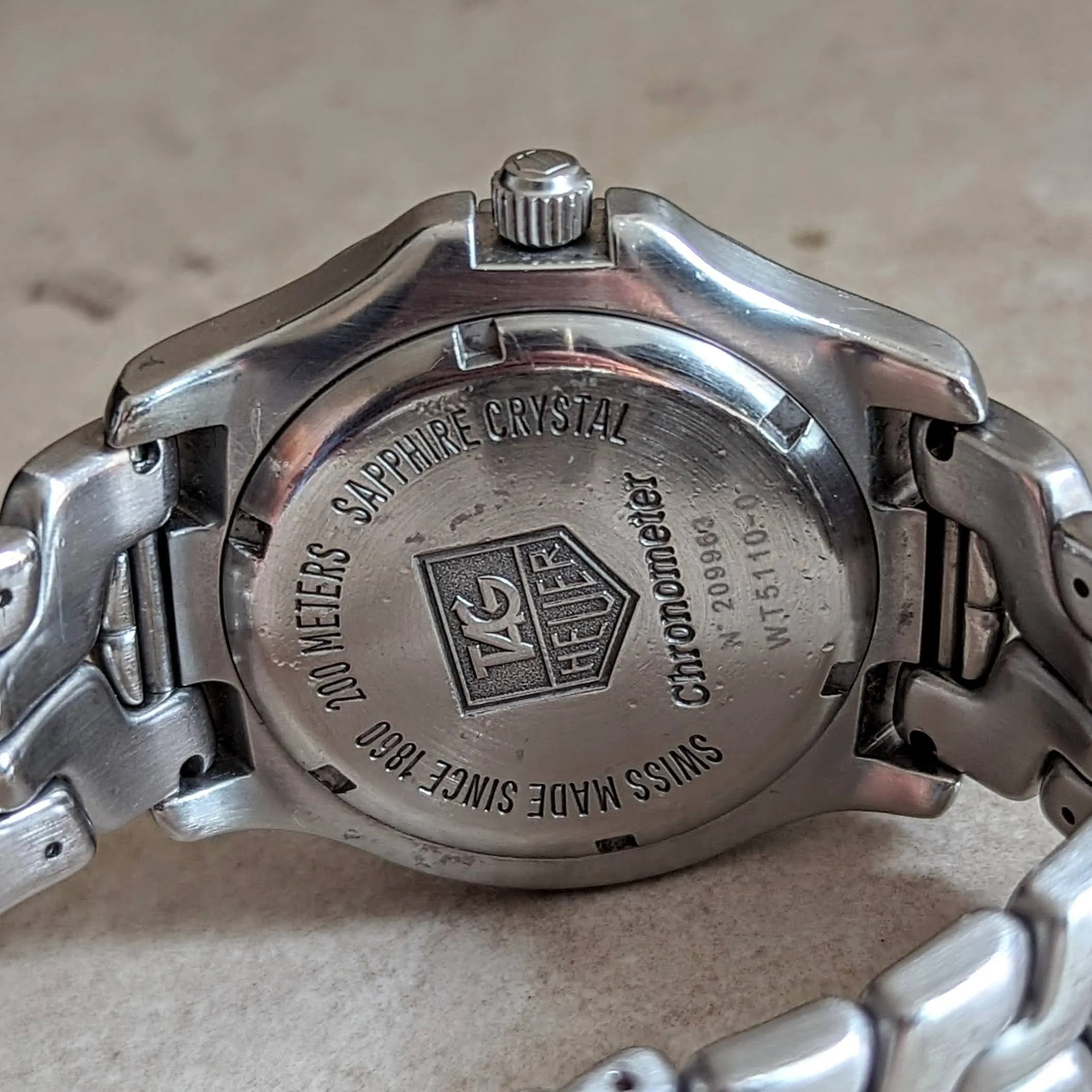 TAG HEUER Link Wristwatch Chronometer Officially Certified WT5110-0 Automatic Watch