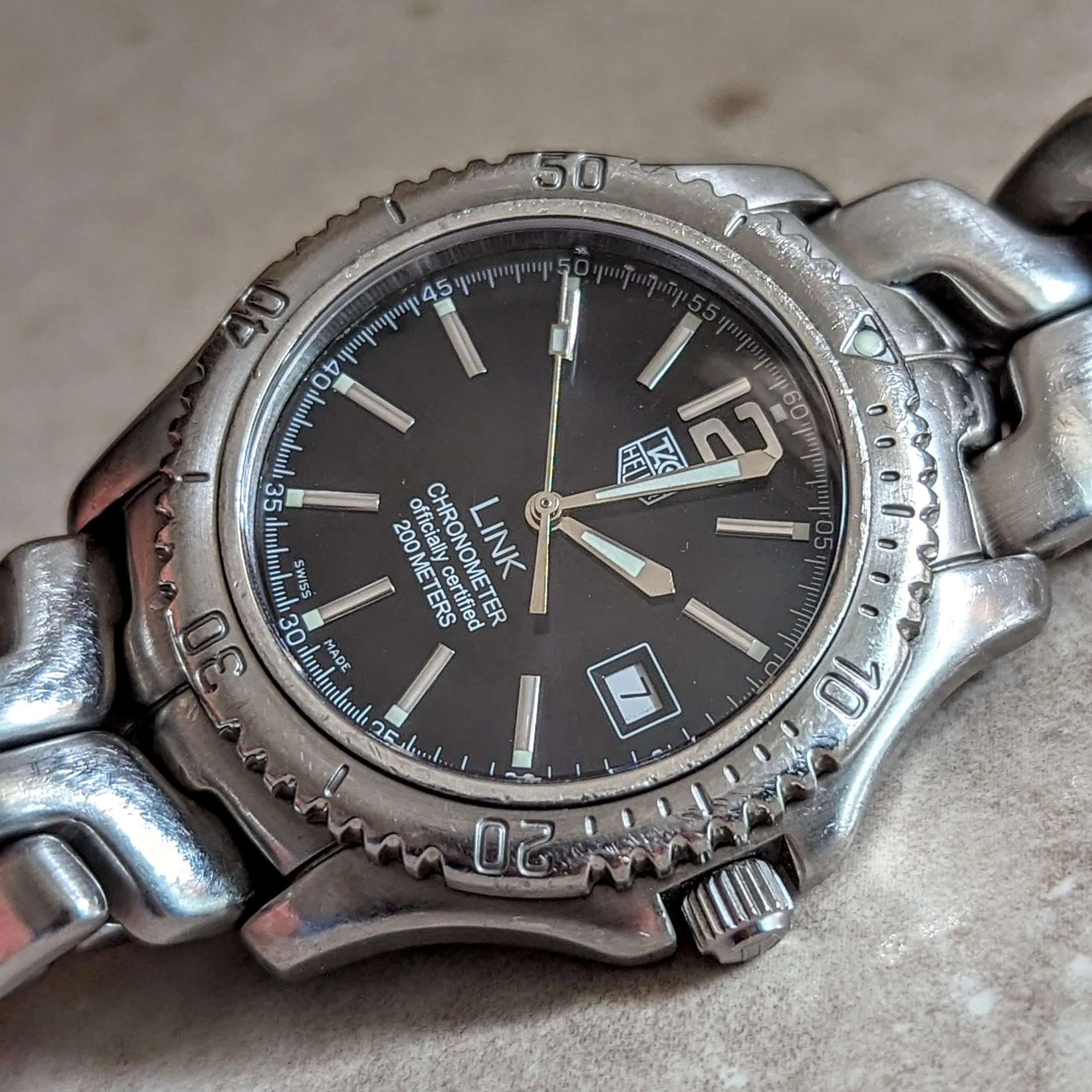 TAG HEUER Link Wristwatch Chronometer Officially Certified WT5110-0 Automatic Watch