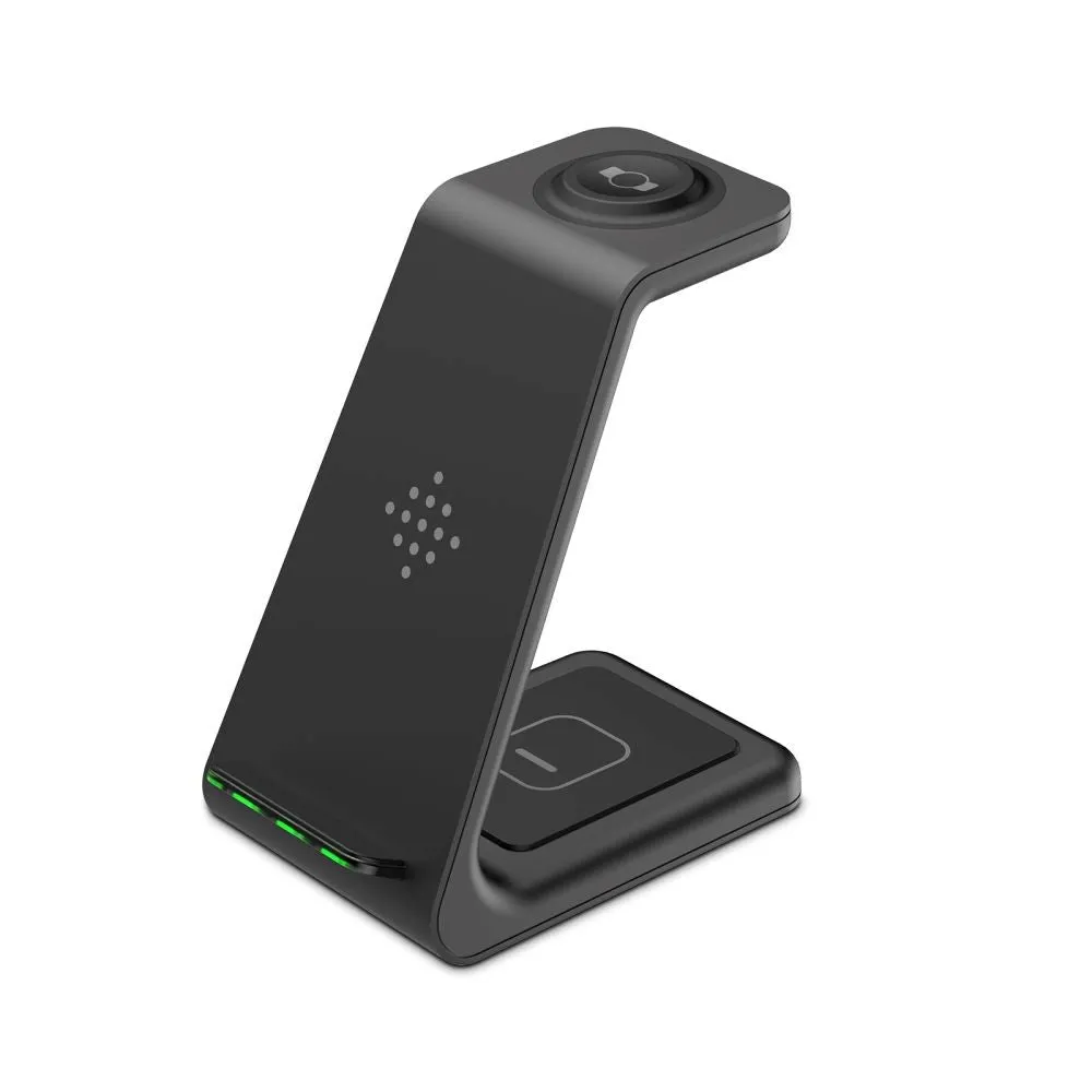 Tech-Protect A7 3-in-1 Trådløs Oplader Til Android m. Lys 18W - Sort