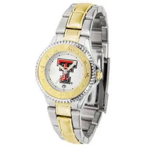 Texas Tech Red Raiders Ladies Competitor Two-Tone Band Watch