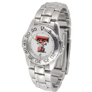 Texas Tech Red Raiders Ladies Steel Band Sports Watch