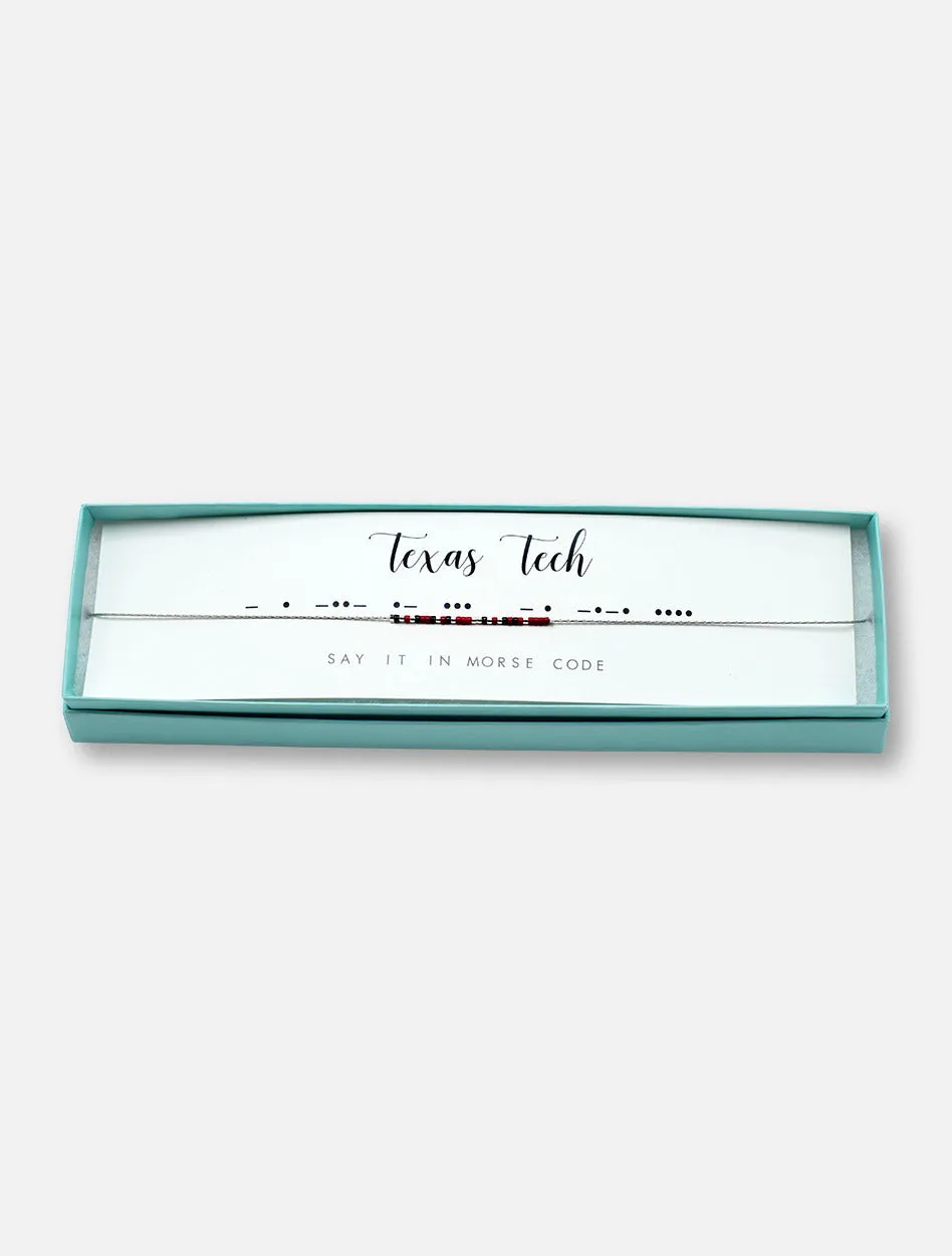 Texas Tech Red Raiders Morse Code Necklace