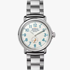The Runwell Watch - 41mm White / Stainless Steel Bracelet