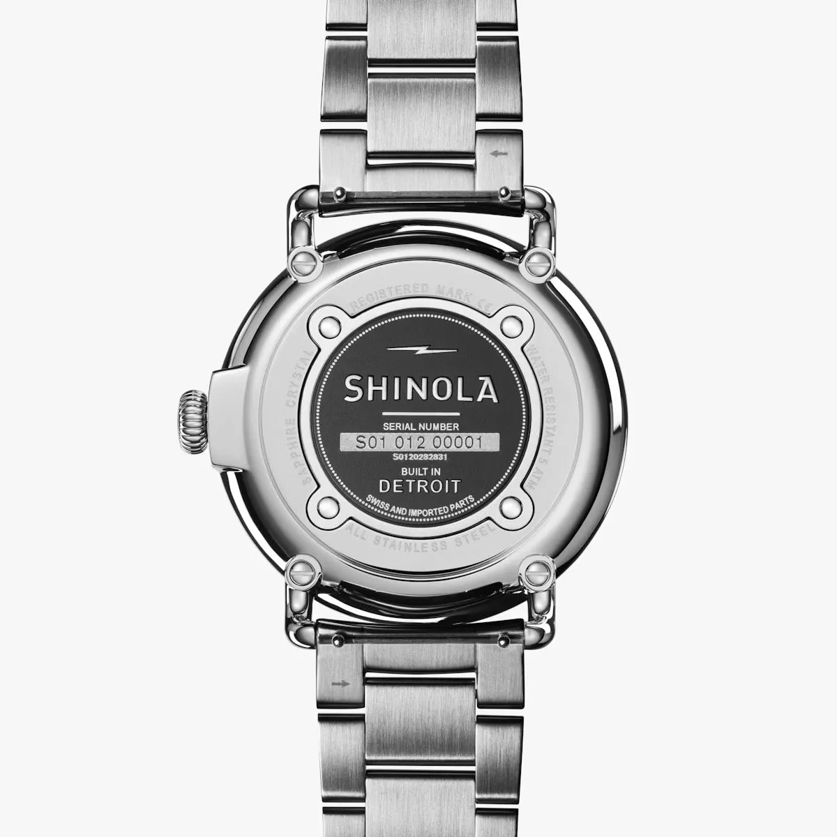 The Runwell Watch - 41mm White / Stainless Steel Bracelet