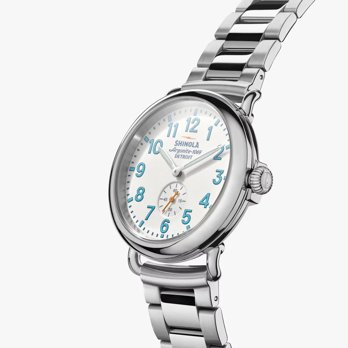 The Runwell Watch - 41mm White / Stainless Steel Bracelet