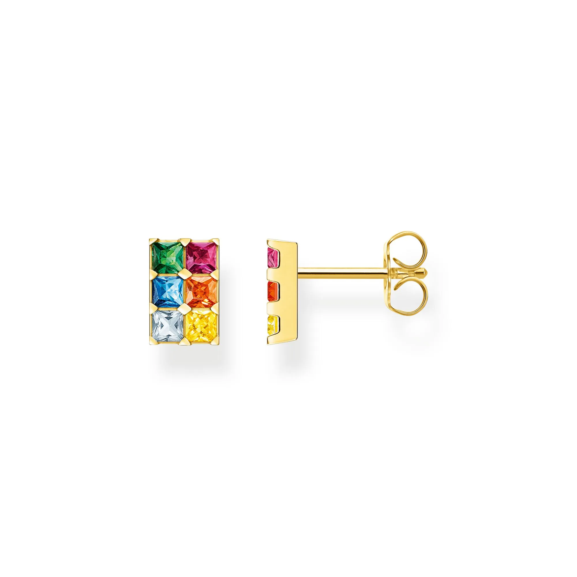 THOMAS SABO Ear studs colourful stones gold