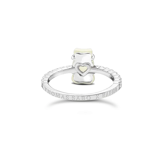 THOMAS SABO Ring with white mini sized goldbears and zirconia