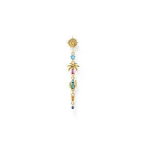 THOMAS SABO Single earring with colourful sun, palm tree & cactus