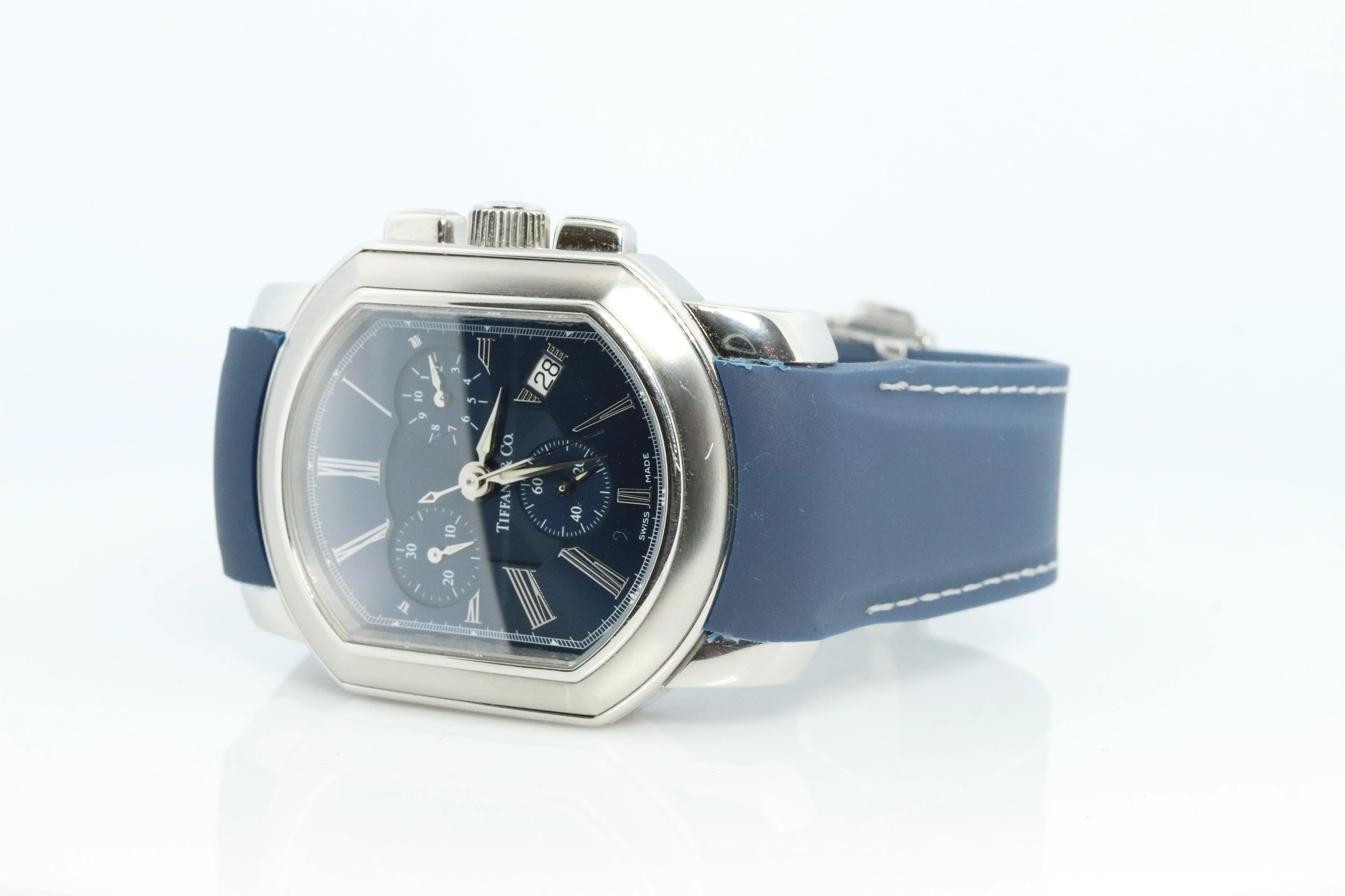 Tiffany and Co Coupe Resonator Watch. Mens Tiffany and Co Chronograph Wristwatch