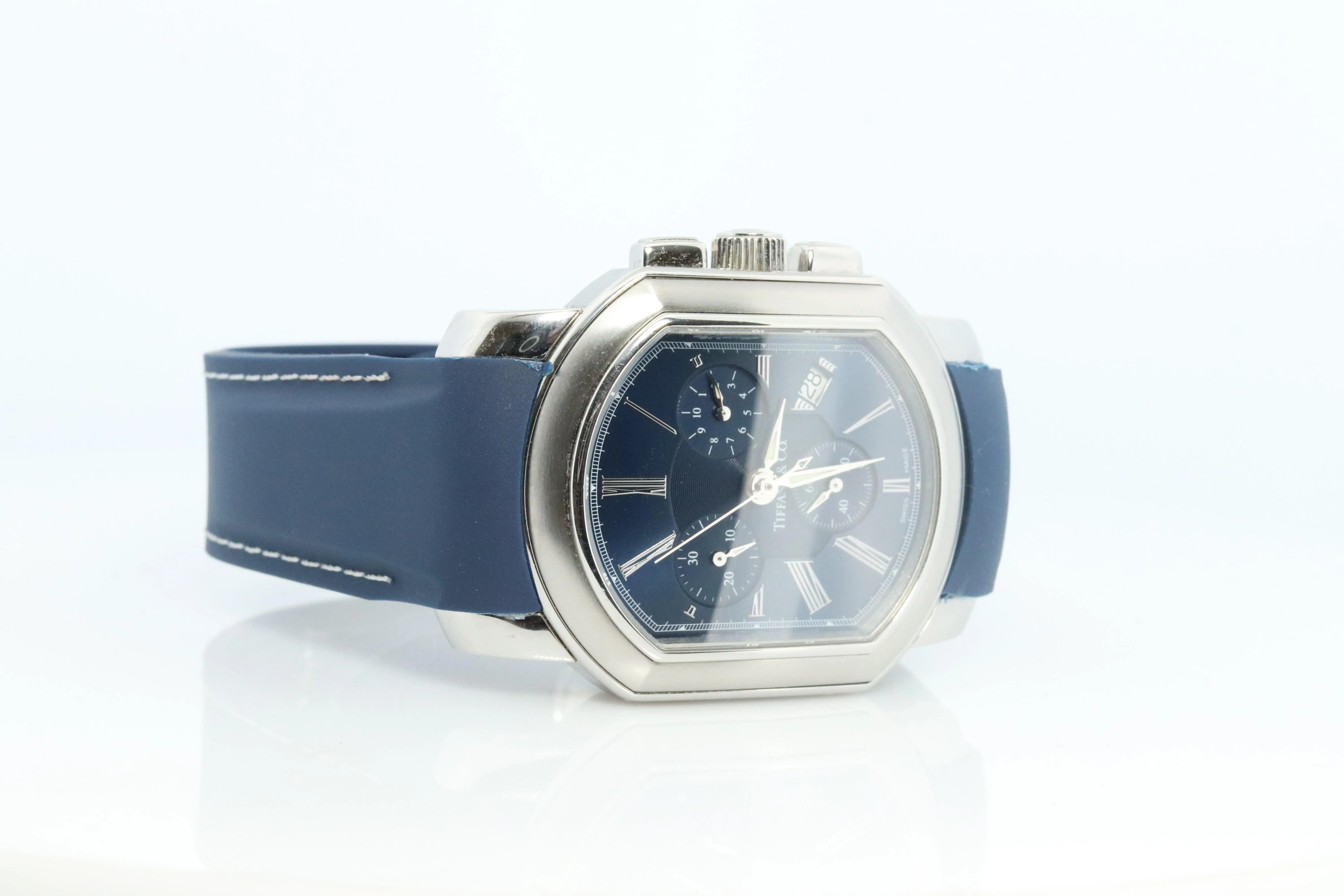 Tiffany and Co Coupe Resonator Watch. Mens Tiffany and Co Chronograph Wristwatch