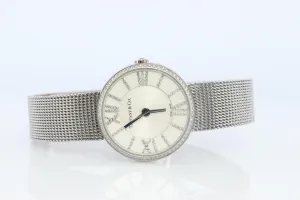 Tiffany and Co Diamond Watch. Tiffany Atlas Diamond Bezel 24mm Ladies Watch.