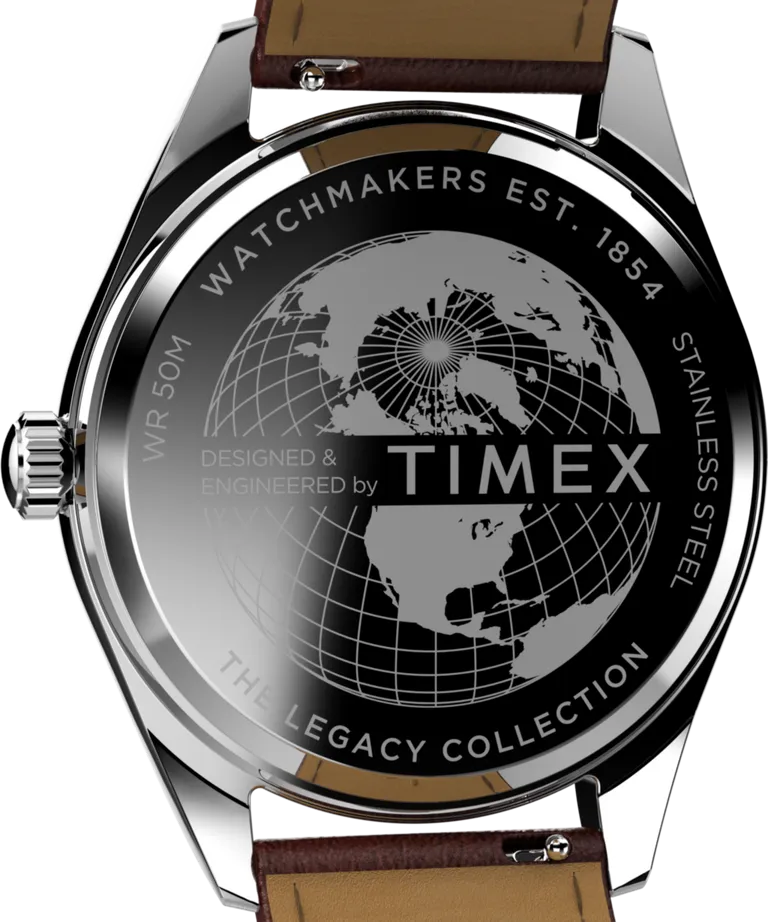 Timex Legacy 41mm Leather Strap Watch - Brown