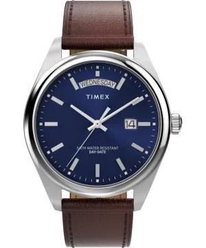 Timex Legacy 41mm Leather Strap Watch - Brown