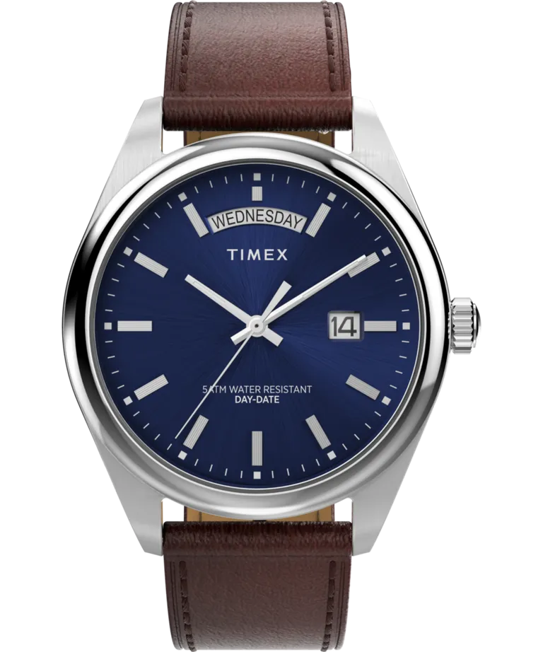 Timex Legacy 41mm Leather Strap Watch - Brown