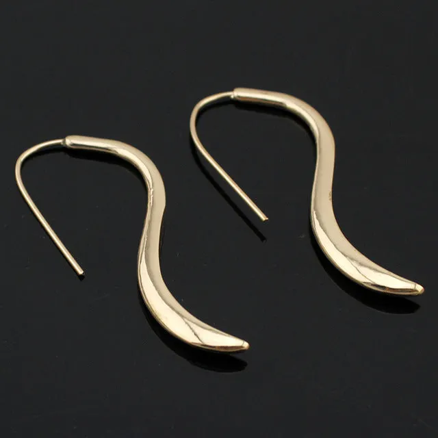 Trusta 1Pair Fashion New Gold /Silver Tone Earring 1.6"X1.6" Hoop Stud Girls Lady ZZN wholesale price lots