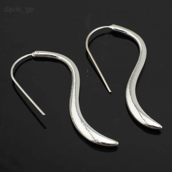 Trusta 1Pair Fashion New Gold /Silver Tone Earring 1.6"X1.6" Hoop Stud Girls Lady ZZN wholesale price lots