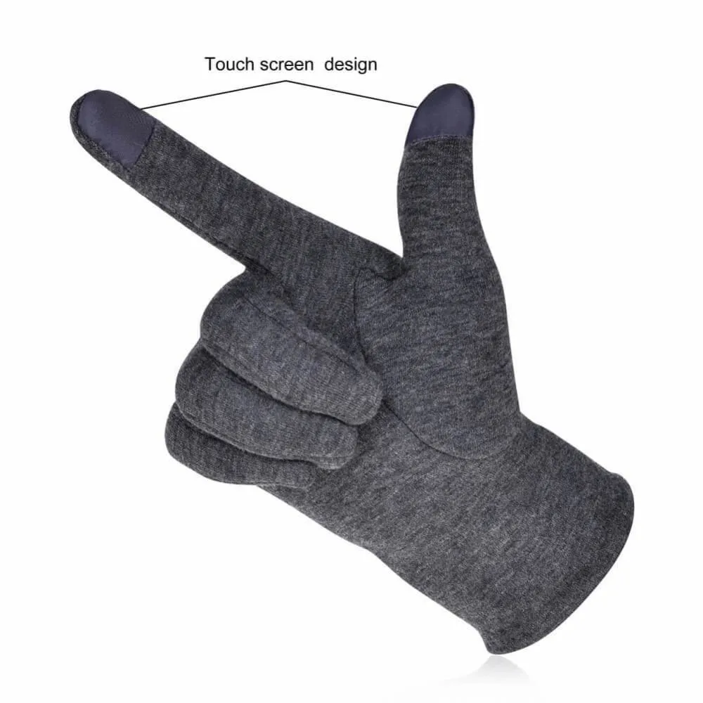 Vbiger Women's Fashionable Flocking Touchscreen Warmer Lace Gloves