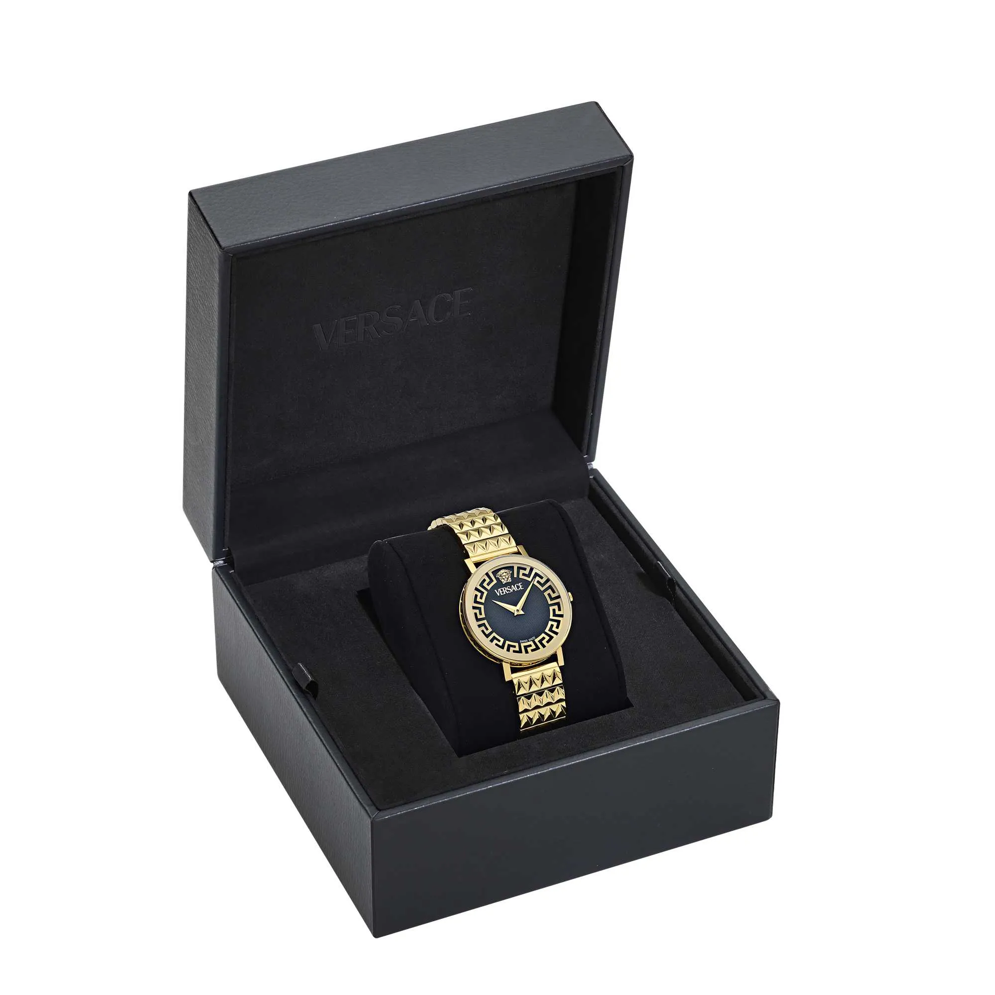 Versace Ladies Daedalus Black Guilloch Watch VE9A00524