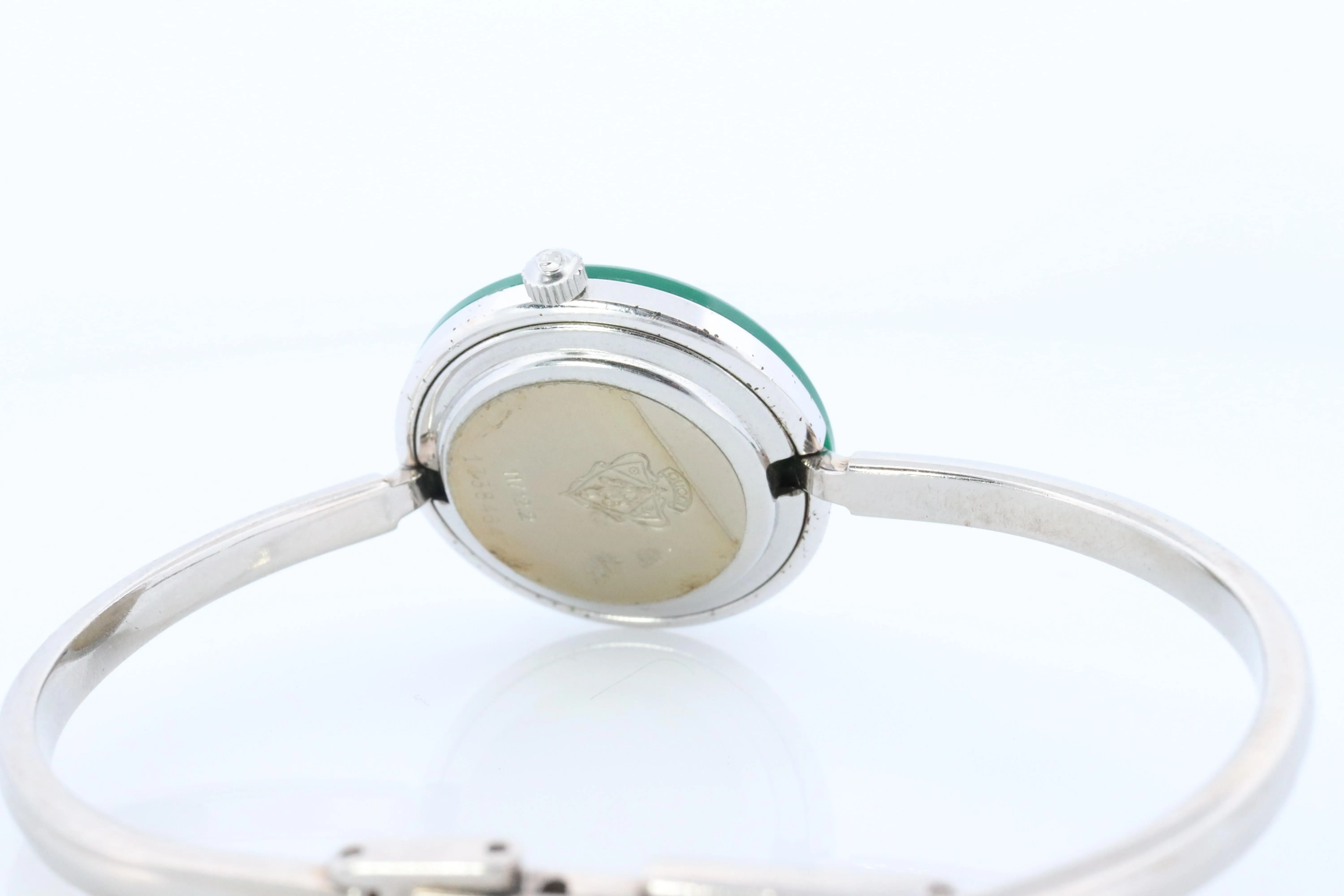 Vintage GUCCI Quartz 11/12.2 Watch Bezels Gucci Ladies Silver Bangle wristwatch
