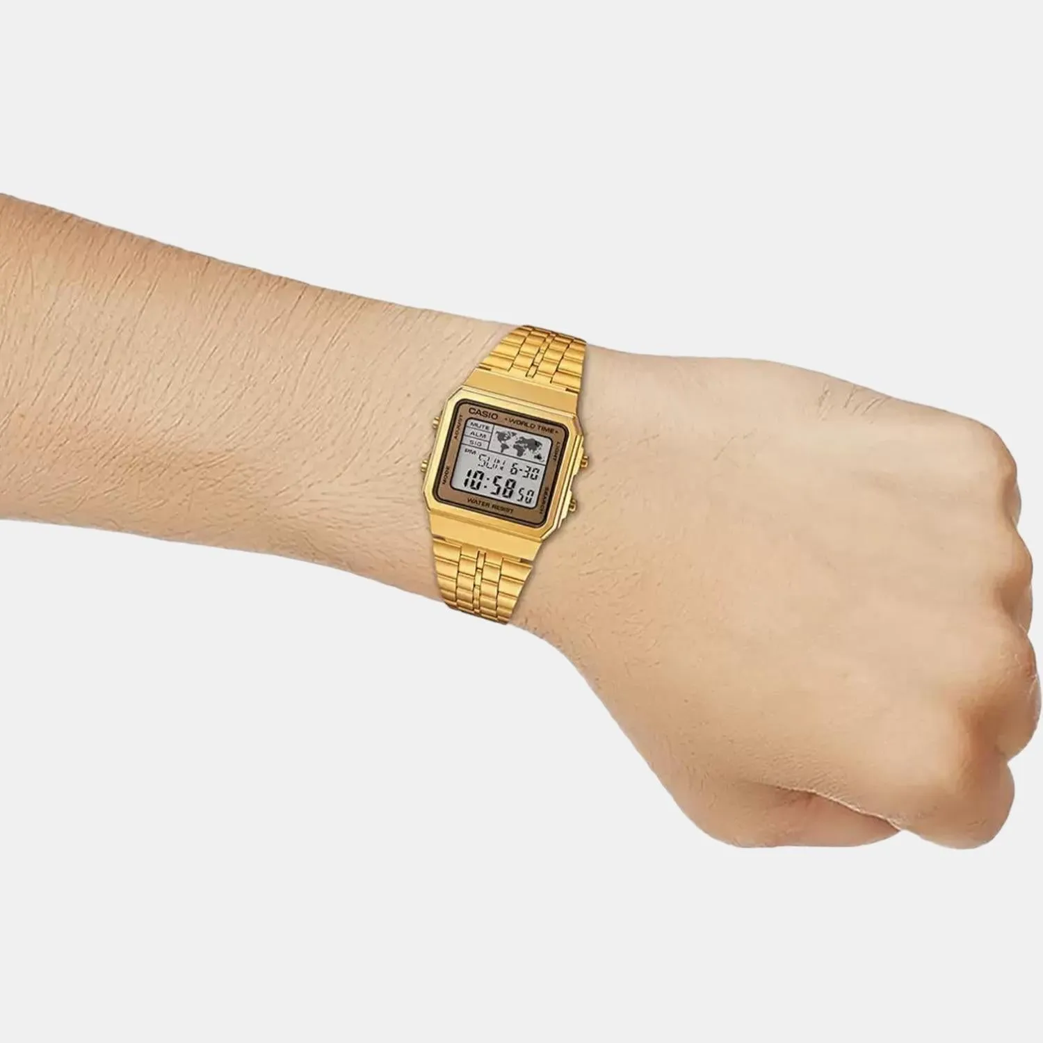 Vintage Unisex Digital Stainless Steel Watch D134 - A500WGA-9DF