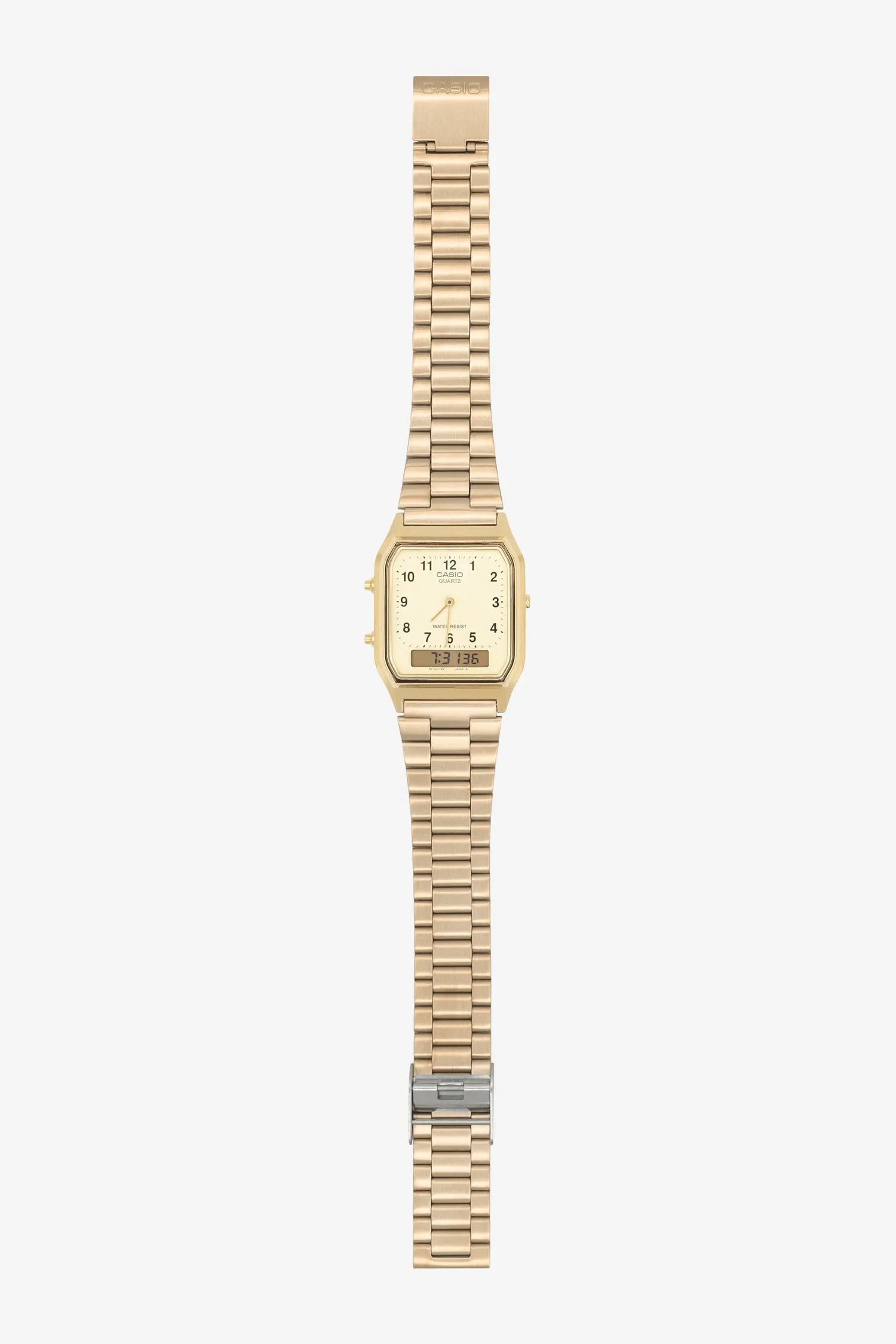 WCHAMSIO - Men's Casio Classic Gold Watch