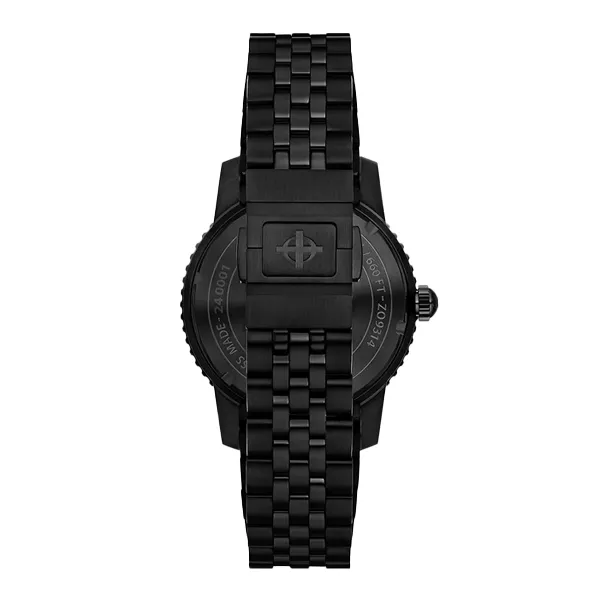 Zodiac Compression Diver Black Stainless Steel Watch